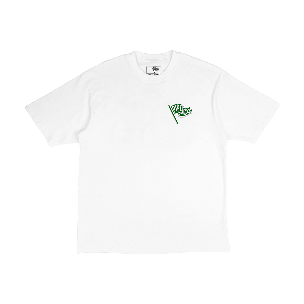 Pipe Co Go Touch Some Grass White Golf T-shirt 