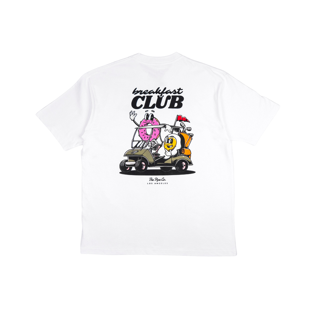 Pipe Co Breakfast Club White Golf T-Shirt 